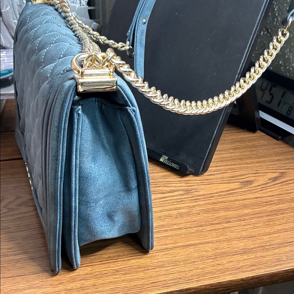 Bebe blue Metallic Quilted Shoulder Bag - Picture 4 of 16